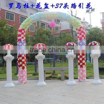 Wedding flower pillars stage decoration tall vase