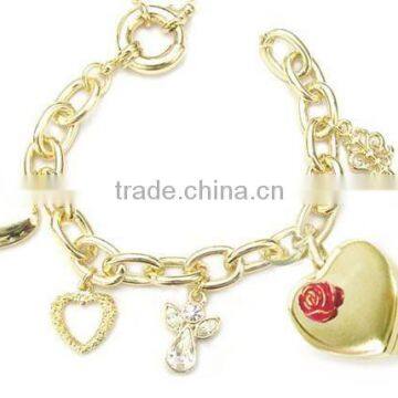 Love series heart shape rose pattern solid perfume container bracelet, various design, OEM designs accepted.<DHCA9028>