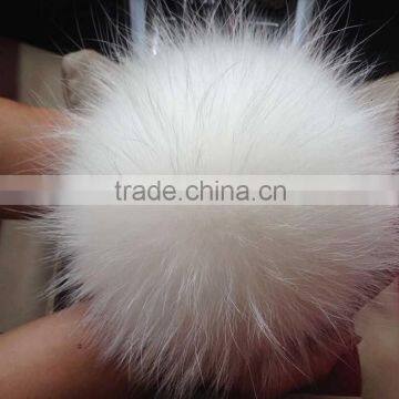 White Raccoon Fur Pom Poms / Color Accessories / Fur Pom Poms Ball