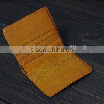 Short Wallet,Vegetable Tanned Leather Wallet Of Male and Female