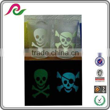 Skull & Crossbones Glow in the Dark Sticker Label