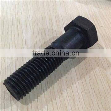 black finish hex head bolt