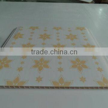 Bright pale yellow flower pattern pvc building material of pvc ceiling panel