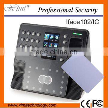 4.3'' TFT touch screen Infrared camera TCP/IP communication Iface102 wall time clock face and fingerprint reader time attendance