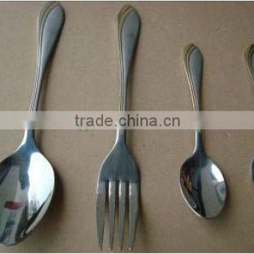 stainless steel spoon and fork dinner set