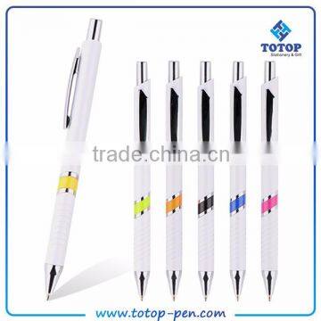 3 in 1 multi color white transparent promotional plastic pen