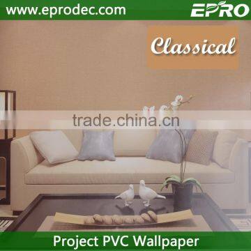 Anti-static fashional vinyl project wall paper for lodging house