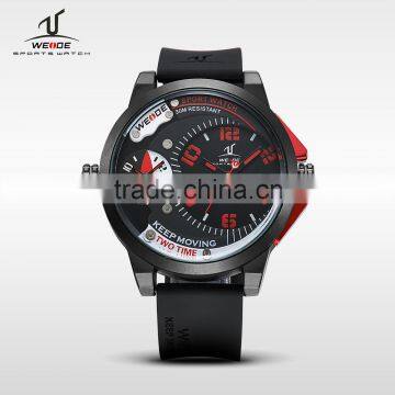 2015 WEIDE Vogue Silicone Dual Quartz Movt Japan MUYOTA Watch