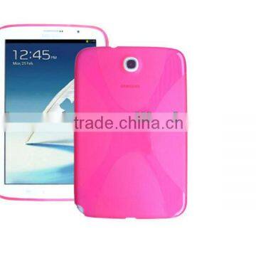 Soft hot pink X line tpu case for samsung note 8 N5100 tablet