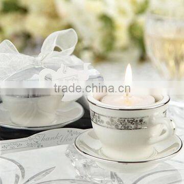 Tealights in Teacups Miniature Porcelain Cup Candle Holders