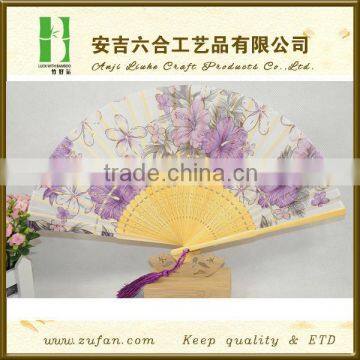 customized Japanese silk bamboo folding fan