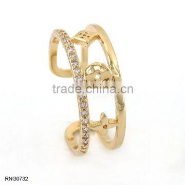 White Diamond Ring Engagement Wedding Antique Copper Ring Plated White Gold photo-4