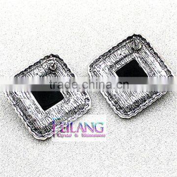 Borders Alloy Earrings Set In Black Jewelry Crystal Drop Earrings photo-3