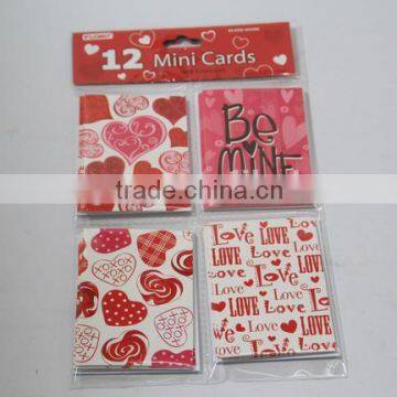 Mini card, Valentine's card, greeitng card, card and envelope set