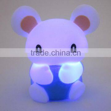 Bath floating pvc rabbit light led flashing bunny toy