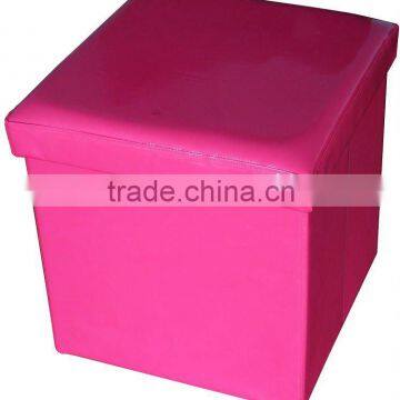 stronger!! Rose PVC Leather foldable storage stool