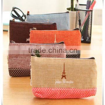 Hot Selling Cotton Canvas White Pencil Pouch For Children Or Office photo-4