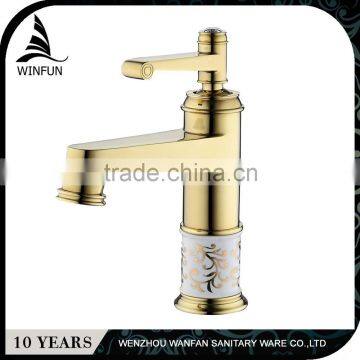 Long lifetime bathroom gold/rose gold basin faucet