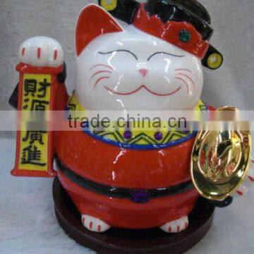 Customized Ceramic Decoration Maneki Neko lucky cat