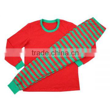 Wholesale baby pajama onesie kids christmas clothing t shirt and stripe pants Christmas costume outfits