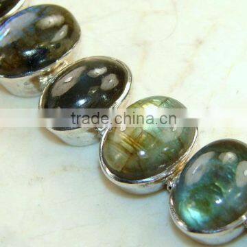 Natural labradorite bracelet 92.5 sterling silver jewellery