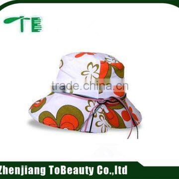 flower printing bucket cap for girls