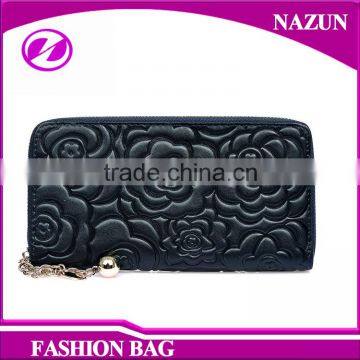 Rose Pattern Brown Designer Lady Wallet Fashion Leather Wallet Women photo-6