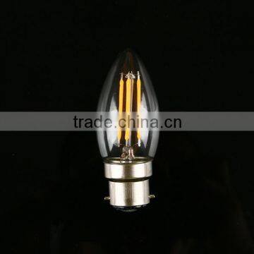 Factory direct 4W B22 F37 led filament candle bulb E14 E27