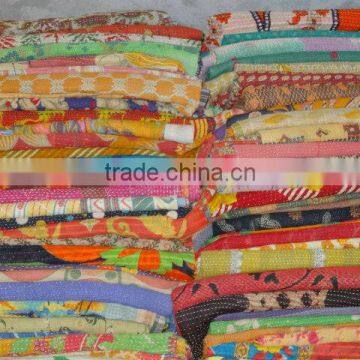 wholesale Vintage Kantha quilt, kantha throw, sari quilt, sari blanket