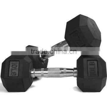 Hot Selling Hex Rubber Coated Dumbbell