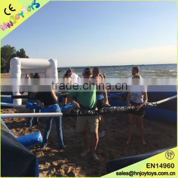 Popular Adult Beach Games Human Foosball Game, Inflatable Beach Game