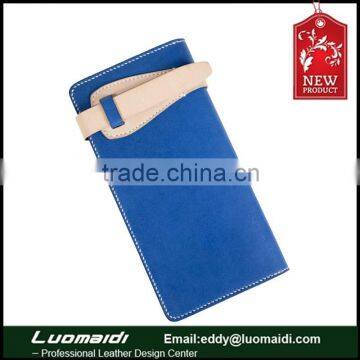 Vegetable tanned leather vintage style ladies clutch bag, long wallet for girls from China Guangzhou manufacture