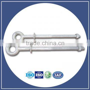 Ring Eye Bolts Carbon Steel Pigtail Eye Bolts With Nuts Galvanized Double Eye Bolts photo-4