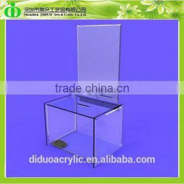 DDD-0099 Trade Assurance Shenzhen Factory Wholesale Glass Donation Box