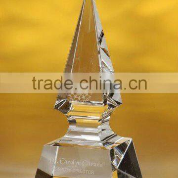 2012 crystal award watercutting for souvenir and corporation display(R-0547