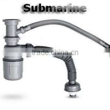 Submarine CSQ-1 ABS kitchen sink drain pipe set