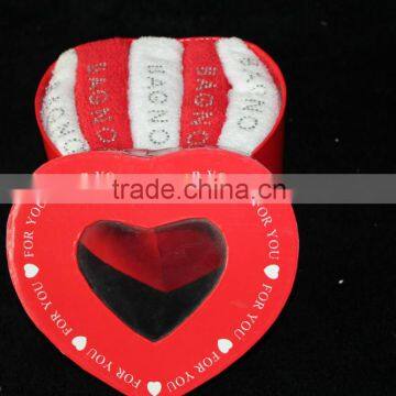 Colorful Gift Towel,Cotton Towel,Microfiber Towel With Heart Box
