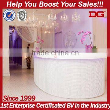 Fashion beauty center white salon reception desk for beauty salon