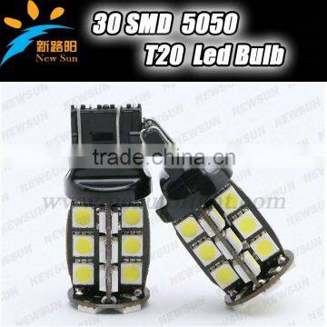 Canbus No Error T20 7443 W21 5W 5050 SMD LED Light Bulb Car Brake Turn Signals Tail Reverse Backup Light White Red Yellow Blue