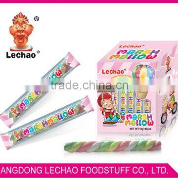 2016 HALAL Short Twisted Stick Colored Marshmallow