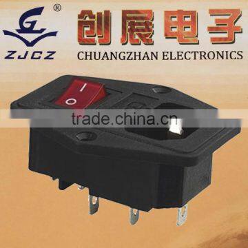 IEC AC Power Socket With Fuse and ON/OFF Switch,High Quality 12V DC Power Connector