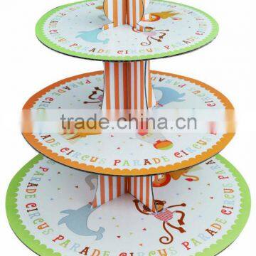 3-layer cake stand with logo printed for party boy