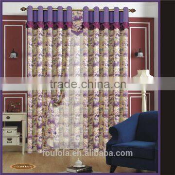 New polyester printed curtain fabric with curtain voile