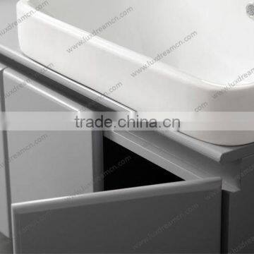 Grey 60" European Wall Mount Bathroom Vanity Cabinet photo-4