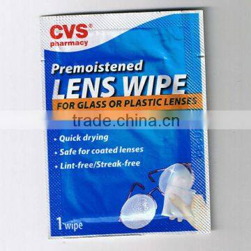 individually wrapped lens cleaning wet wipes