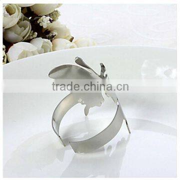 SRA0016 Wholesalers China Stainless Steel Jewelry Custom Butterfly Napkin Ring