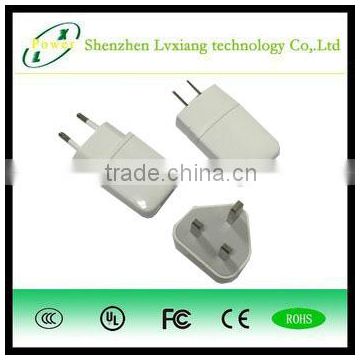 GS CCC UL PSE CE KC Approved USB charger 5V 1A USB Charger with JP CN UK EU US BR Korean plug