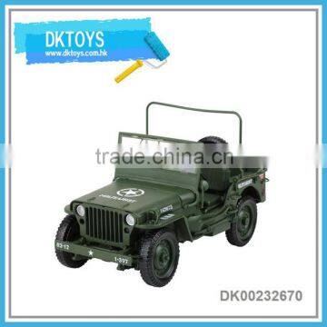 1:18 die cast military jeep toy