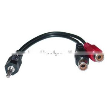 3.5mm Stereo Male to 2 RCA Female Y Cable