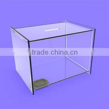 wholesale acrylic clear donation box